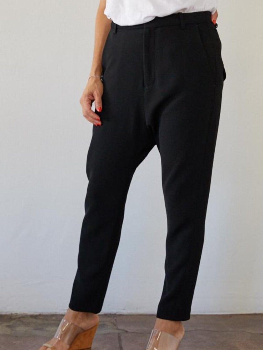 Nili Lotan Paris Pant in Japanese Crepe Black Size 2